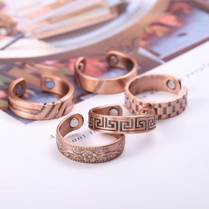 High Quality Classic <b>Finger</b> <b>Ring</b> Vintage Magnetic Copper <b>Ring</b> Healthy Women Custom Men Adjustable Copper <b>Rings</b> - Product Image 2