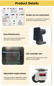 Stand de DJ à écran portable et durable avec façade de bureau mobile, podium de danse supérieur - Product Image 4