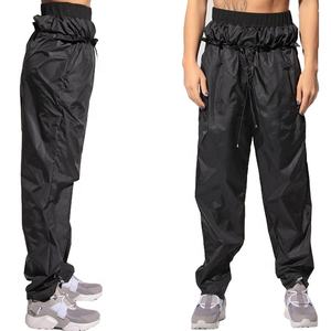 <span class=keywords><strong>Pantaloni</strong></span> a vento giacca a vento in Nylon nero a vita alta <span class=keywords><strong>pantaloni</strong></span> a vento da <span class=keywords><strong>donna</strong></span> - Product Image 1