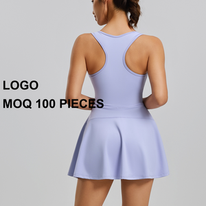 Falda Deportiva Larga sin Costuras con Cierre y Tirantes Finos para Mujer, Antiexposición, para Correr al Aire Libre - Product Image 2