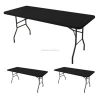 Tables pliantes rectangulaires portables en plastique pour l'extérieur, idéales pour la restauration, le camping et les événements – Vente en gros