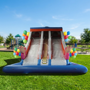 Parc aquatique gonflable en PVC étanche à l'air, thème Chevalier, utilisation commerciale en extérieur - Product Image 1