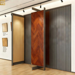 تخصيص 360 درجة °   رف عرض دوار قابل للسحب لعرض بلاط الأرضيات الخشبية وألواح الجدران البلاستيكية والرخام في صالات العرض - Product Image 1