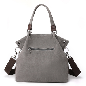 Canvas Shoulder <b>Tote</b> <b>Bag</b> Contrast Color Hobo Handbag Zipper Closure <b>Vintage</b> Women's Daily Travel <b>Bag</b> Two Straps Waterproof - Product Image 2