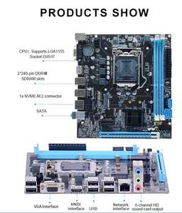 Caliente Nuevo Micro-ATX H61 Placa Base LGA1155 H61 M.2 NVME Compatible con Procesadores Intel de 2ª y 3ª Generación I7 I5 I3 Placas Base H61 DDR3 - Product Image 5
