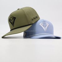 Gorras de Béisbol y Golf para Hombre, Estilo Personalizado OEM, 5 Paneles, Bordado 3D, Corte Láser, Perforadas, Ajustables, con Protección Solar