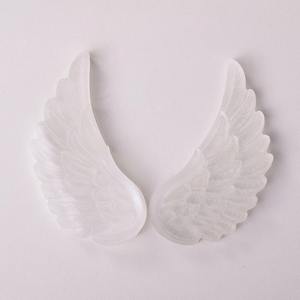 Cristallo curativo naturale all'ingrosso che intaglia grandi ali d'angelo in selenite <span class=keywords><strong>bianca</strong></span> di piume - Product Image 6