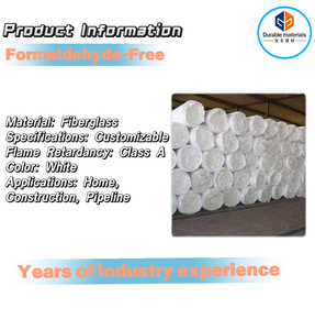 Rouleaux de <span class=keywords><strong>laine</strong></span> de verre sans formaldéhyde blancs pour isolation thermique des bâtiments, ventilation sécurisée et écologique, conduit extérieur, certifié Energy Star - Product Image 4