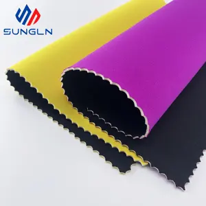 Sunangln — feuille de néoprène noir, 1.5mm, tissu en polyester coloré laminé sbr