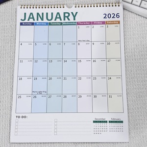 High Quality 12-Month Wall Desk Calendar Custom Printed Design With Color Paper Planner for Table Use Display or Promotion