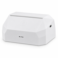 Vitrine carrée mince en acrylique, fabrication OEM sur mesure, base rectangulaire stable avec éclairage LED pour présentoirs de bureau