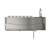 Stasiun Es Batu Stainless Steel 304 316 Custom Fit, Hiasan Tengah untuk Kedai Kopi, Dapur Luar Ruangan, Bar Koktail, Meja Bar