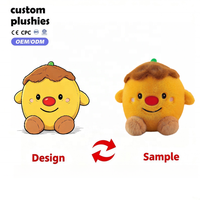 Peluche Ronde Mignonne Fruits et Légumes, Jouet en Peluche Doux et Moelleux Orange Kaki, Peluches Fruits Kawaii Dessin Animé, Cadeau pour Enfants