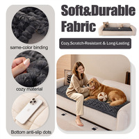 Housse de canapé épaisse et moelleuse en peluche, housse de protection de canapé durable, antidérapante et lavable pour chiens et chats, utilisable toute l'année