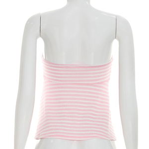 Viviblook Y26TP160 – Nouveau débardeur d'été décontracté sans bretelles avec cordon de serrage pour femme - Product Image 4