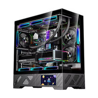 High Quality Mid Tower Gaming PC Case 360mm Water Cooling Aluminum Alloy Glass Screen Support ATX MATX ITX Motherboard in Stock