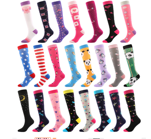 Chaussettes de compression personnalisées pour femmes, longueur mollet, classe 1, <span class=keywords><strong>nylon</strong></span> 15-20 mmHg, coton, hauteur genou, soutien décontracté, course à pied, infirmières - Product Image 6