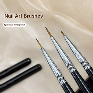 Kit de 3 pinceaux à ongles en nylon de style japonais pour liner, coloration, sculpture, gel UV, manucure - Product Image 4