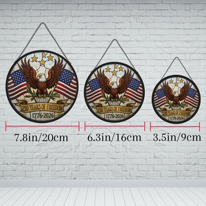 ของตกแต่งหน้าต่างแบบแขวน รูปจี้แก้วสีสไตล์อเมริกัน ฉลองครบรอบ 250 ปี - Product Image 5