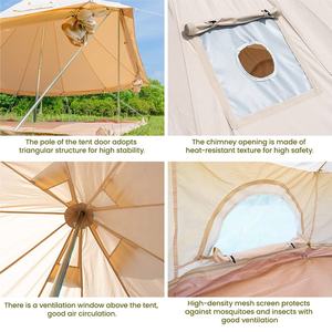 Tente de camping extérieure imperméable touristique <span class=keywords><strong>4</strong></span> <span class=keywords><strong>saisons</strong></span> tente de luxe 3M 4M 5M 6M coton Oxford tente toile mongole <span class=keywords><strong>yourte</strong></span> cloche tente de camping - Product Image 5
