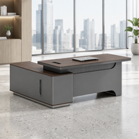 Bureau d'ordinateur exécutif en bois en forme de L extensible, moderne et minimaliste, prix abordable, 1,6 m/1,8 m/2 m, mobilier du Guangdong