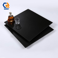Carreaux de porcelaine en marbre noir super brillant Sinray 600x600mm - Antibactériens, antidérapants, mats, 9,5 mm, design moderne, accents de salle de bain, sol/mur