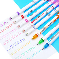 BECOL – Lot de 8 surligneurs à double pointe en forme de rouleau, 8 couleurs, pour enfants