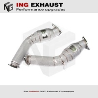 Venta directa de fábrica ING para Infiniti G37 2007 + Infiniti G25 G37 2,5 3,7 escape de acero inoxidable con evento de descuento catalítico