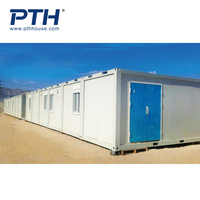Maison en conteneur en acier préfabriquée de luxe PTH Living Bedroom Toilet 20 pieds avec installation rapide modulaire et isolation thermique