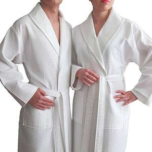 Hotel High Quality <strong>Waffle</strong> Bathrobes 100% Egyptian <strong>Cotton</strong> Hotel Spa <strong>White</strong> <strong>Waffle</strong> Bathrobe Customized Embroidery logo - Product Image 5