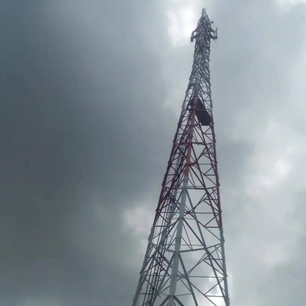 Telecom angular 3 leg pole electricity angle steel tower