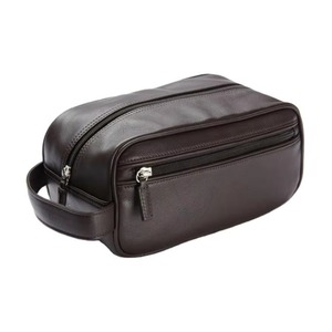 BSCI Factory Stylish Leather Dopp Kit Leather <b>Toiletry</b> <b>Bag</b> <b>for</b> <b>Men</b> - Product Image 1