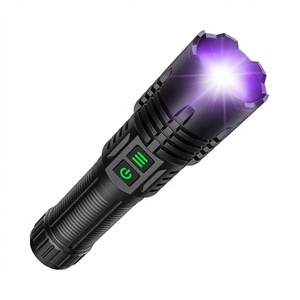 Banral 2-in-1 AA <b>Rechargeable</b> USB Camping UV High Lumens Flashlight 6 Modes Super Bright <b>LED</b> Blacklight Tactical Zoomable - Product Image 3