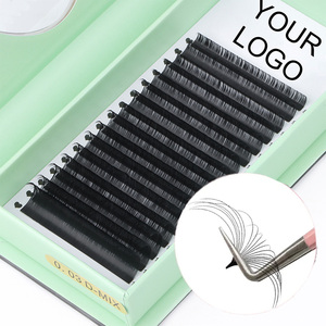Tối Vòng sợi Lash khay Matte Đen Faux MINK 17mm Mega khối lượng tự nhiên dài cho cá nhân lông mi bán buôn - Product Image 3