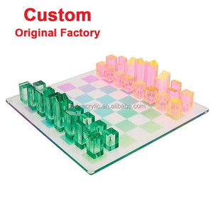 ชุดเกมกระดานอะคริลิคแบบคลาสสิกสำหรับผู้เล่น 2 คน ชุดหมากรุกและหมากฮอสแบบสั่งทำจากโรงงาน  รุ่น International Draughts - Product Image 2