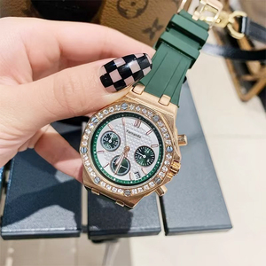 ลูเซียโน่สไตล์ธุรกิจนาฬิกาผู้หญิงมัลติฟังก์ชั่นกันน้ำสายหนังควอตซ์กลไกหน้าปัดกระจกโครโนกราฟ - Product Image 4