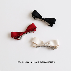 Japanese-style minimalist <b>bow</b> hair <b>clip</b>, cute 3D top <b>clip</b>, hairpin, hair tie, Korean hair accessory, headpiece, bangs - Product Image 4