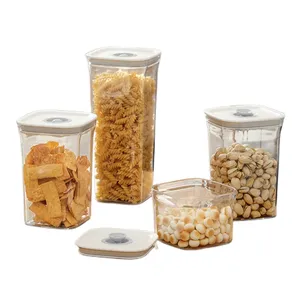 Пластиковая кухонная канистра для хлопьев, набор герметичных прозрачных контейнеров для хранения пищевых продуктов для кухни, кладовой, организации и хранения