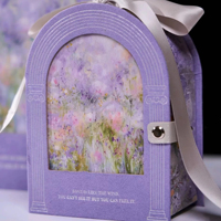 High End Halbrunde Exquisite Geschenk boxen Geschenk verpackung Starres Papier Luxus Elegante Leere Hochzeits bevorzugung Candy Box mit Band