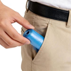 Bolsas para excremento de perro Huamaohengchun, azules, 12.2 * 8.66 pulgadas (31 x 22 cm), material de polietileno - Product Image 5