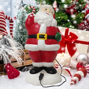 Adorno Navideño de Plástico de 24 Pulgadas con Diseño de Santa Claus para Decoración del Hogar, Exhibición Navideña, Adornos Navideños de Plástico Soplado con Luces LED - Product Image 5