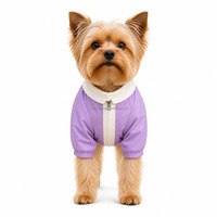 Veste pour chien avec manches pour pattes avant, poignets élastiques, col montant contrastant, résistante à l'eau, coupe-vent, légère, urbaine, pour l'extérieur