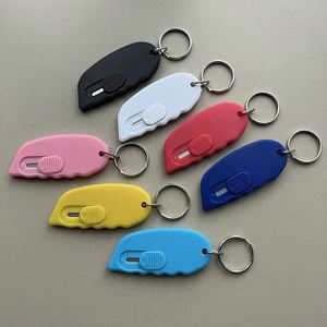 <b>Personalized</b> Mini Retractable Utility Knife <b>Keychain</b> Letter Opener for Welcome Gifts - Product Image 2