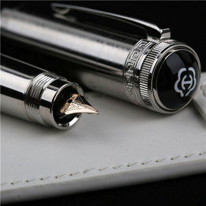 HERO-H718 penna <span class=keywords><strong>stilografica</strong></span> retrattile meccanica dell'oro 10K F pennino ottone Piano vernice maschio e femmina adulto affari penna di scrittura - Product Image 4