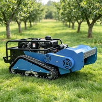Tondeuse robotisée automatique à fléaux 800 mm télécommandée, à essence 4 temps, sur chenilles, pour pentes et tout-terrain, coupe-herbe agricole 600W