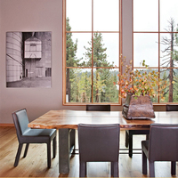 Ensemble de table à manger en bois sur mesure, ensemble de table à manger en bois nordique pour 6