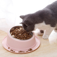Doe fabricant OEM logo personnalisé mangeoire pour chat bol de nourriture Anti-fourmi pour chat accessoires pour chien bol en acier inoxydable de qualité