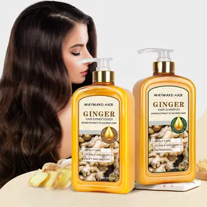 wholesale private label ginger natural set hair loss cosmetics beauty products bulk care treatment hair shampoo and conditioner