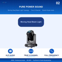 Projecteur à faisceau mobile étanche IP65 380W, 48 prismes, DMX512, éclairage de scène extérieur pour concert, mariage, événement