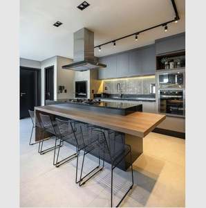 Muebles de Cocina Modernos, Aparador Multiusos, Puerta de Piedra Sinterizada, Estructura de WPC, Cocina Abierta, Cocina Prefabricada para el Hogar - Product Image 6